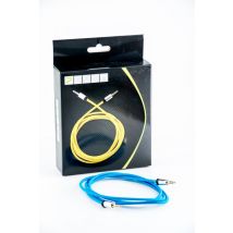 7even Aux 3,5mm Mini-Klinken und Kopfhörer Textil Kabel, Blau