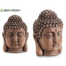 Buddha Kopf Dekofigur natürlich Antike Optik 28 x 18 x 21 cm