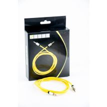 7even Aux 3,5mm Mini-Klinken und Kopfhörer Textil Kabel, gelb