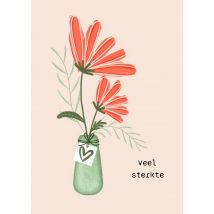 Marieke Witke - Condoleancekaart - bloemen