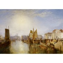 Kunstkaart met 'De haven van Dieppe'