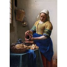 Klaas de Jong - Kunstkaart - Het melkmeisje