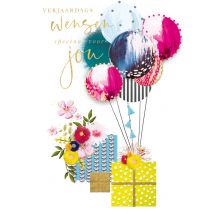 Abacus - Verjaardagskaart - ballonnen
