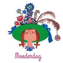 Fiep Westendorp - Moederdagkaart - bloemen - hoed