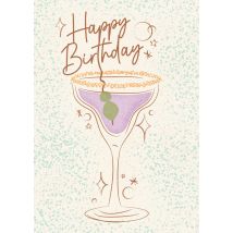 Melolelo - Verjaardagskaart - cocktail