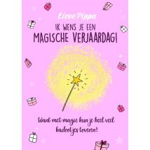 Liefs Jansje - Verjaardagskaart - Magic