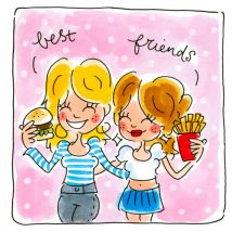 Blond Amsterdam - Vriendschapskaart - illustratie