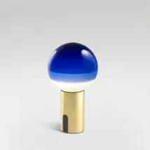 Marset :: Lampa stołowa Dipping wys. 22,2 cm niebiesko-mosiężna
