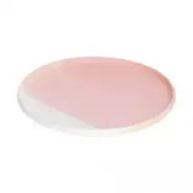 Talerz obiadowy Suri porcelanowy różowo-biały śr. 26 cm