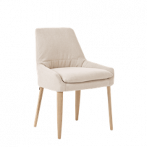 Mobitec :: Krzesło tapicerowane Saga C01 beżowe szer. 59 cm drewniane nogi