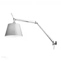 Artemide :: Lampa ścienna / kinkiet Tolomeo Mega z włącznikiem on-off srebrna śr. 42 cm