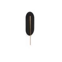Ummo :: Lampa ścienna / kinkiet Rokke czarny z mosiężnym detalem wys. 56,6 cm