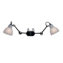 DCW:: Lampa ścienna / kinkiet Lampe Gras N°204 podwójny Bath CLI czarno-biały śr. 15,3 cm