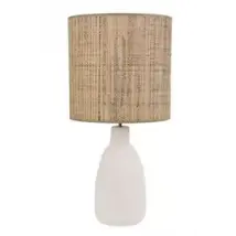 Market Set :: Lampa stołowa Portinatx biało-brązowa wys. 77 cm