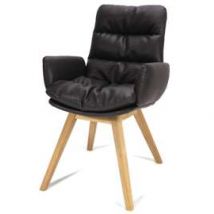 Claudie :: Krzesło tapicerowane Johan z podłokietnikami nogi drewniane kolor do wyboru szer. 54 cm