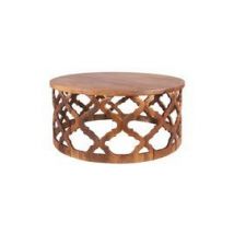 TABLE4U :: Drewniany stolik kawowy Huggen Stor śr. 80x40 - kolor bursztyn