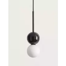Aromas :: Lampa wisząca Dalt biało-czarna śr. 10 cm