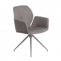 Mobitec :: Krzesło obrotowe Mood 95 tapicerowane z podłokietnikami szare szer. 60 cm
