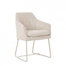 Mobitec :: Krzesło tapicerowane Saga C04 beżowe z podłokietnikami szer. 62 cm
