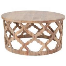 TABLE4U :: Drewniany stolik kawowy Huggen Stor śr. 80x40 - kolor karmel