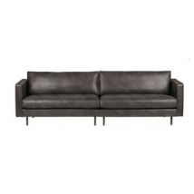Be Pure :: Sofa tapicerowana Rodeo 3-osobowa skórzana czarna