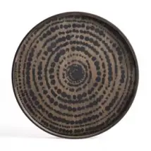 Ethnicraft :: Taca dekoracyjna Black Beads okrągła rozm. S śr. 48 cm