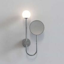 Astro :: Lampa ścienna / kinkiet z lustrem Orb chrom wys. 43,4 cm