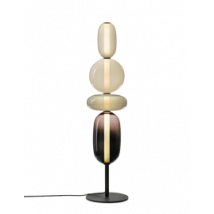 Bomma :: Lampa podłogowa Pebbles transparentno-czarna wys. 132,6 cm