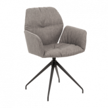 Mobitec :: Krzesło obrotowe Mood 99 tapicerowane z podłokietnikami szare szer. 60 cm