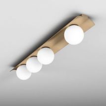 Aqform :: Lampa sufitowa / plafon Modern Ball złota białe klosze szer. 120 cm