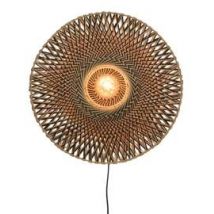 GOOD&MOJO :: Lampa ścienna / kinkiet Bali okrągły brązowy śr. 60 cm