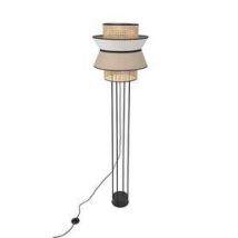 Market Set :: Lampa podłogowa Singapour wzór 1 szaro-beżowa wys. 157 cm