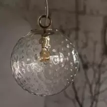 Embassy Interiors :: Szklana lampa kula transparentna refleksyjna z pierścieniem śr. 25 cm