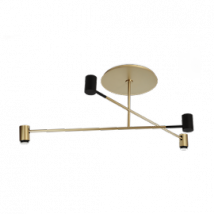 Contardi :: Lampa sufitowa Melanocetus Pl Double szer. 170 cm złoto-czarna