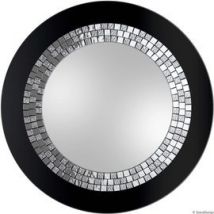 GieraDesign :: Lustro w stylu Glamour okrągłe czarne śr. 80