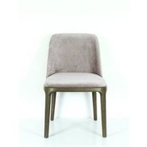 Nobonobo :: Krzesło tapicerowane April I szare nogi orzech włoski