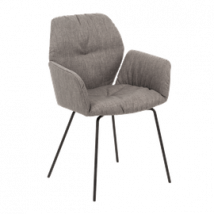 Mobitec :: Krzesło tapicerowane Mood 99 szare z podłokietnikami szer. 60 cm