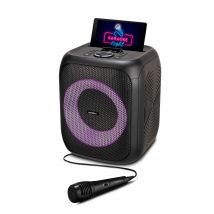 MEDION LIFE® S61991 Partylautsprecher, tragbares Bluetooth®-Soundsystem. Bluetooth® 5.3 für kabellose Musikübertragung, verschiedene Lichteffekte, integrierter Akku, TWS-Funktion, 50 W RMS (B-Ware)