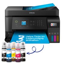 EPSON EcoTank ET-4810, Drucken, Kopieren, Scannen, Faxen, Smart-Panel-App, maximale Druckgeschwindigkeit 33 Seiten/Min Schwarzweiß (Normalpapier), 20 Seiten/Min Farbe (Normalpapier)