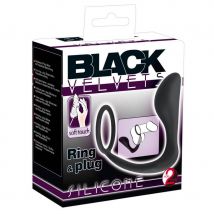 Black Velvets, Ring & Plug, Penisring Mit Plug, Schwarz - Amorana