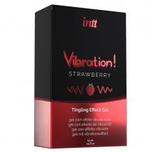 Intt, Vibration! Strawberry Gel, Orgasmus Verstärker, Rot - Amorana