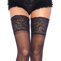 Leg Avenue, Stay-Up Black, Overknees & Sexy Stockings, Plus Size - Amorana
