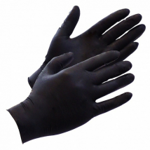 Ninja Black, Latex Gloves, Sexy Gloves, L - Amorana