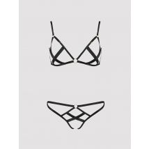 Passion Nicky Dessous Set Ouvert, Schwarz - Amorana