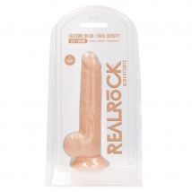 Realrock, Silicone Cock With Balls, Realistischer Dildo, Nude, 24 Cm - Amorana