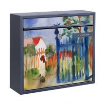 Briefkasten mit eigenem Text August Macke - Saint Germain und Gartentor