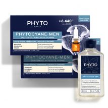 PHYTOCYANE La Routine Antichute Progressive Homme Cure - Chute sévère, héréditaire - Cheveux clairsemés | Phyto