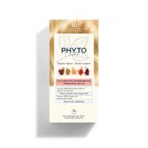 COLORATION PHYTO 10 Blond Extra Clair Kit - Couvre 100% des cheveux blancs - Tenue longue durée | Phyto