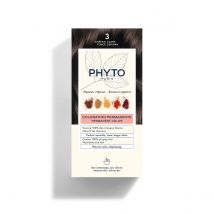 COLORATION PHYTO 3 Châtain Foncé Kit - Couvre 100% des cheveux blancs - Tenue longue durée | Phyto