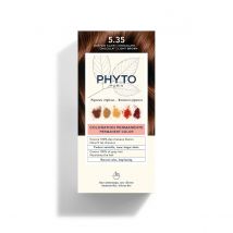 COLORATION PHYTO 5.35 Châtain Clair Chocolat Kit - Couvre 100% des cheveux blancs - Tenue longue durée | Phyto